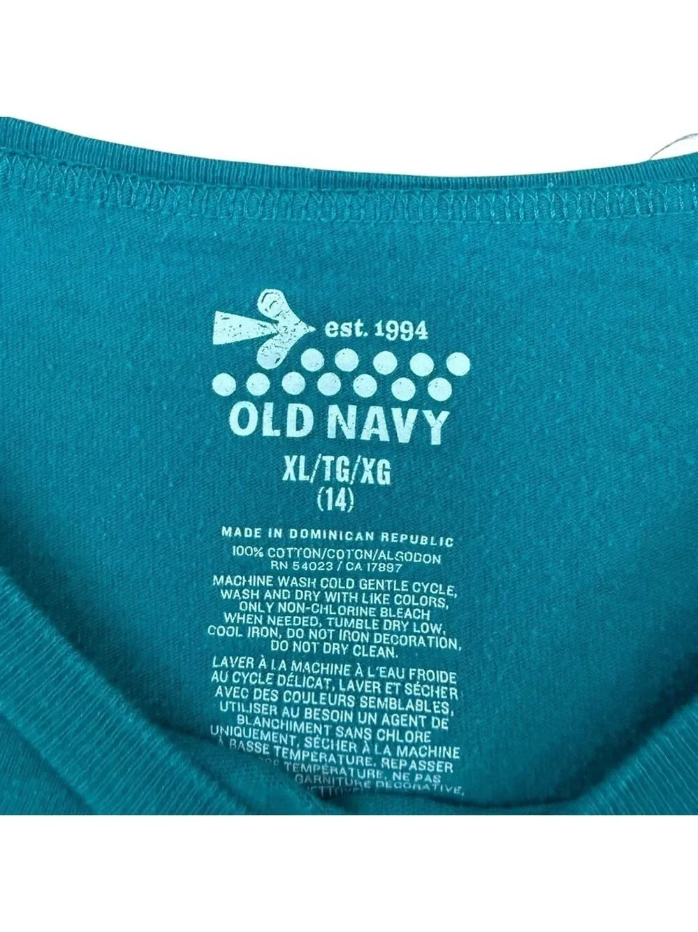 Old Navy Teal Heart Long Sleeve Tee Shirt
